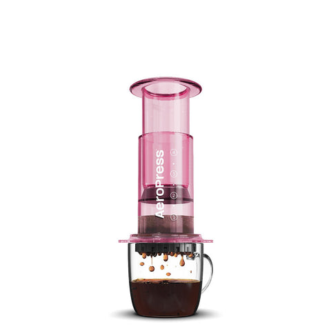 AeroPress Clear Coffee Maker (Pink) — coffee equipment from Hinba Scotland