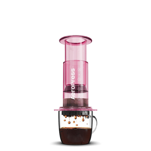 AeroPress Clear Coffee Maker (Pink) &mdash; Products from Hinba Coffee Roasters Scotland