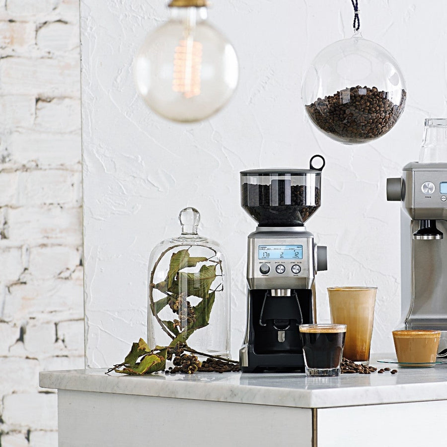 Sage Smart Grinder Pro in Stainless Steel — 60-setting conical burr grinder from Hinba Coffee Roasters Scotland