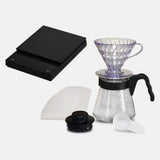 Hario Polaris Coffee Scale and V60 Dripper and Server Set Size 02 — pour-over coffee equipment from Hinba Coffee Roasters Scotland