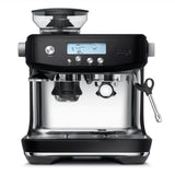 Sage Barista Pro espresso machine in Black Truffle — ThermoJet bean-to-cup with LCD from Hinba Coffee Roasters Scotland